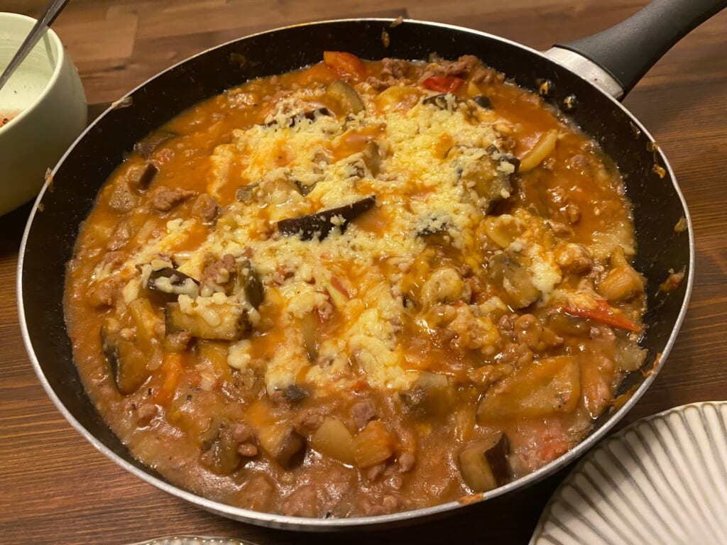 自炊で作ったムサカ風料理